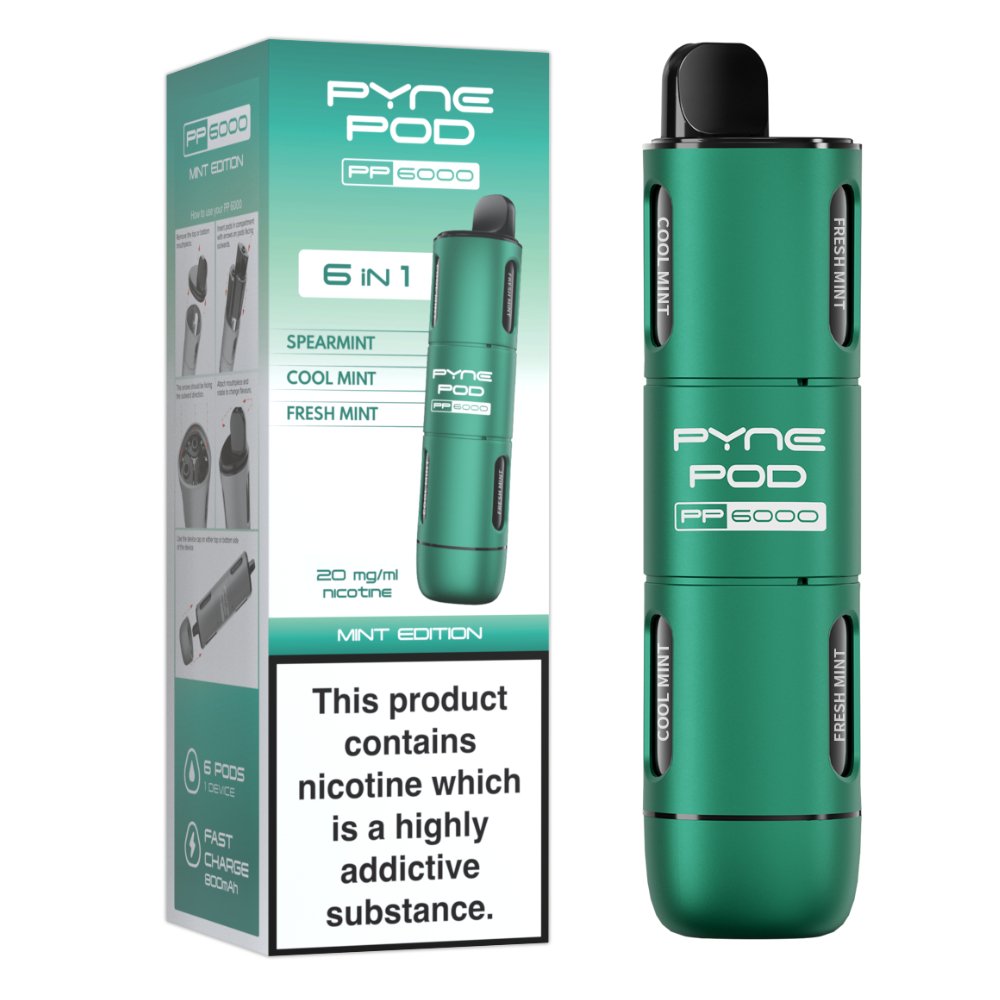 6 In 1 Pyne Pod PP6000 Disposable Vape Pod Kit - Pyne Pod - 6 In 1 Pyne Pod PP6000 Disposable Vape Pod Kit - theno1plugshop - Vape Fast UK