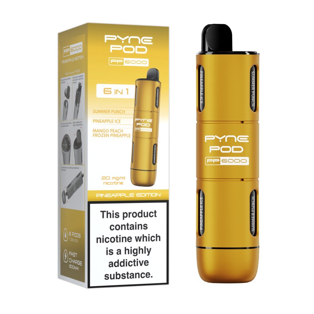 6 In 1 Pyne Pod PP6000 Disposable Vape Pod Kit - Pyne Pod - 6 In 1 Pyne Pod PP6000 Disposable Vape Pod Kit - theno1plugshop - Vape Fast UK