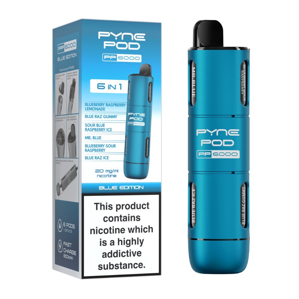 6 In 1 Pyne Pod PP6000 Disposable Vape Pod Kit - Pyne Pod - 6 In 1 Pyne Pod PP6000 Disposable Vape Pod Kit - theno1plugshop - Vape Fast UK