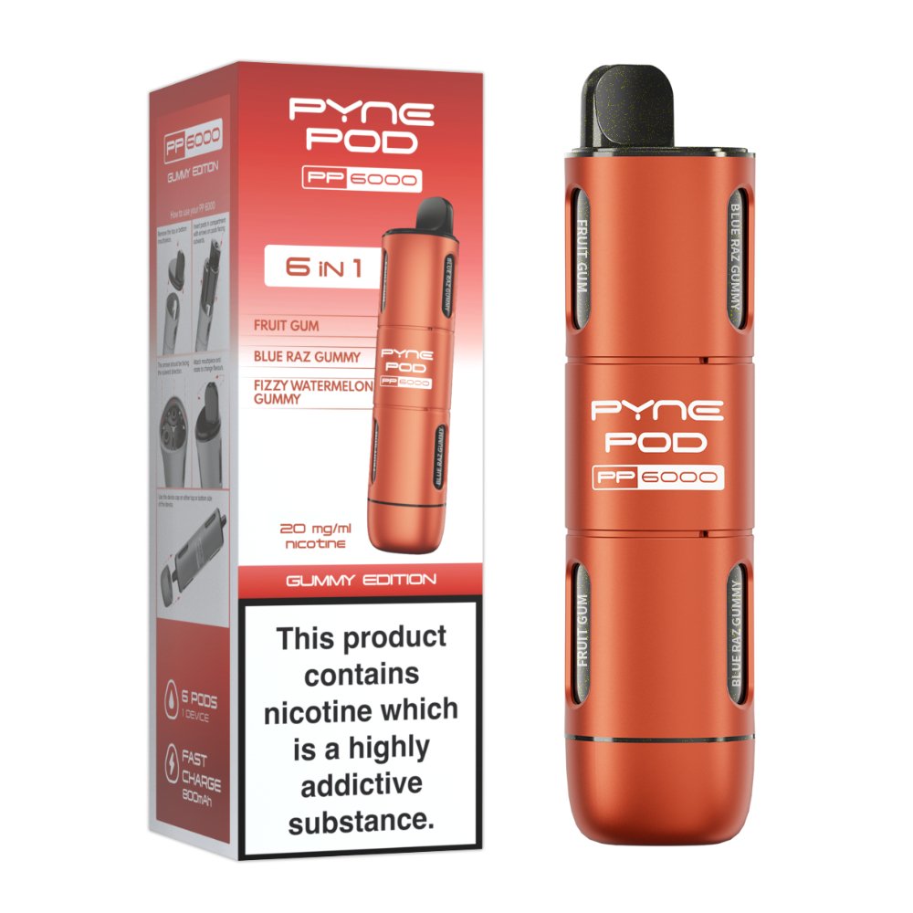 6 In 1 Pyne Pod PP6000 Disposable Vape Pod Kit - Pyne Pod - 6 In 1 Pyne Pod PP6000 Disposable Vape Pod Kit - theno1plugshop - Vape Fast UK