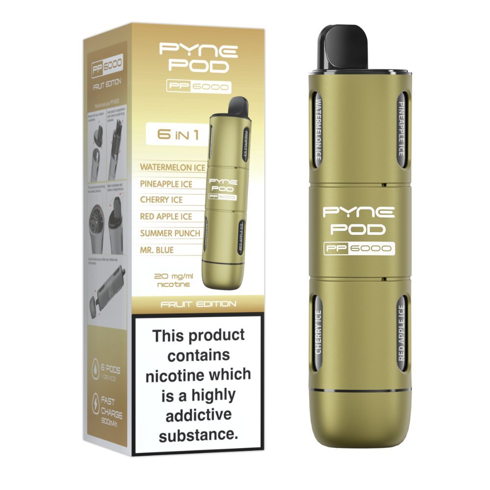 6 In 1 Pyne Pod PP6000 Disposable Vape Pod Kit - Pyne Pod - 6 In 1 Pyne Pod PP6000 Disposable Vape Pod Kit - theno1plugshop - Vape Fast UK