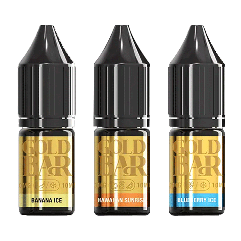 Gold Bar Nic Salts 10ml E-Liquids Pack of 10