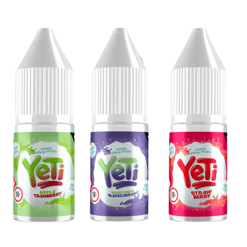 Yeti Nic Salts 10ml E-Liquids Pack of 10