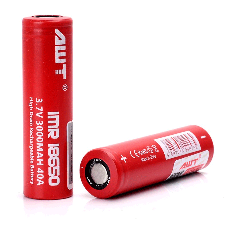 Awt Imr 18650 3000mah 40a 3.7v Flat Top Battery - Awt Imr 18650 3000mah 40a 3.7v Flat Top Battery - Vape Fast UK