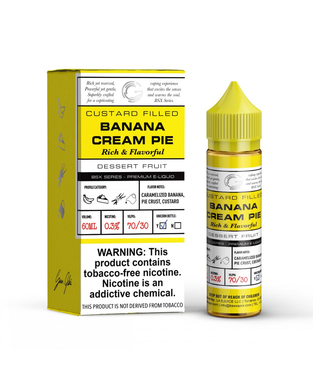 Banana Cream Pie Shortfill E - liquid By Glas Basix 50ml - Banana Cream Pie Shortfill E - liquid By Glas Basix 50ml - Vape Fast UK