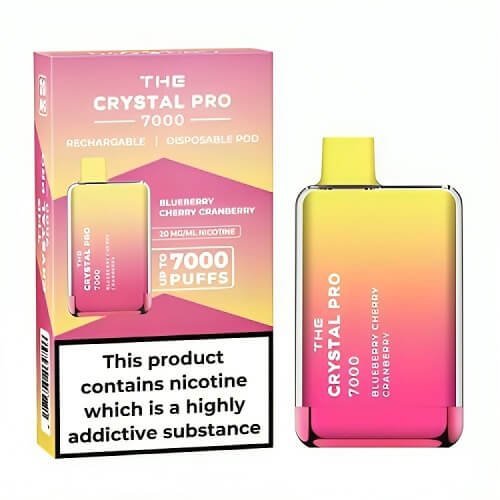 Blueberry Cherry Cranberry The Crystal Pro 7000 Disposable Vape Device - Blueberry Cherry Cranberry The Crystal Pro 7000 Disposable Vape Device - Vape Fast UK