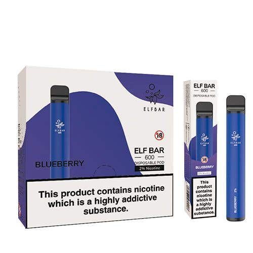 Blueberry Elf Bar 600 Disposable Vape 10x Multipack - 20MG - Blueberry Elf Bar 600 Disposable Vape 10x Multipack - 20MG - Vape Fast UK