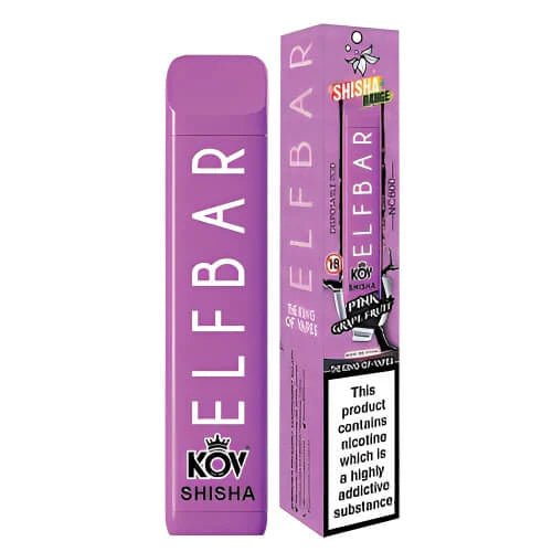 Elf Bar Shisha 600 Pink Grape Fruit Disposable Pod Vape Device - Elf Bar Shisha 600 Pink Grape Fruit Disposable Pod Vape Device - Vape Fast UK