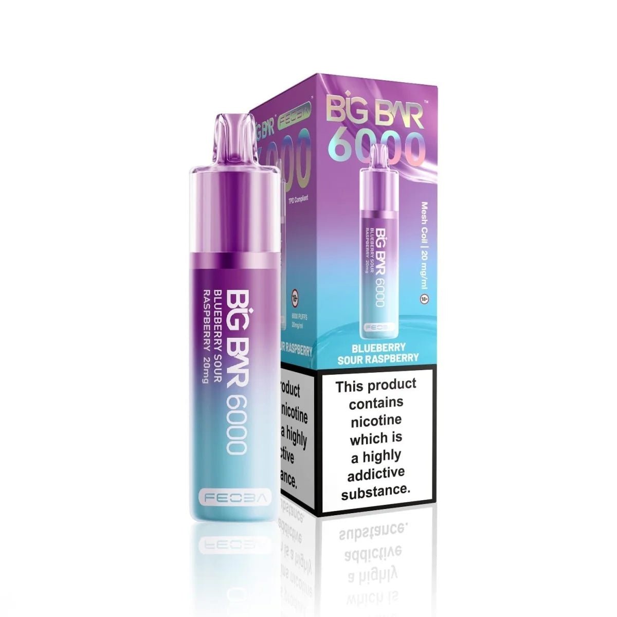 Feoba Big Bar 6000 Disposable Pod Device – Box of 5 - Feoba Big Bar 6000 Disposable Pod Device – Box of 5 - Vape Fast UK