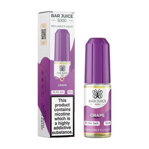 Grape Bar Juice 5000 Nic Salt E - Liquid 10ml - Grape Bar Juice 5000 Nic Salt E - Liquid 10ml - Vape Fast UK