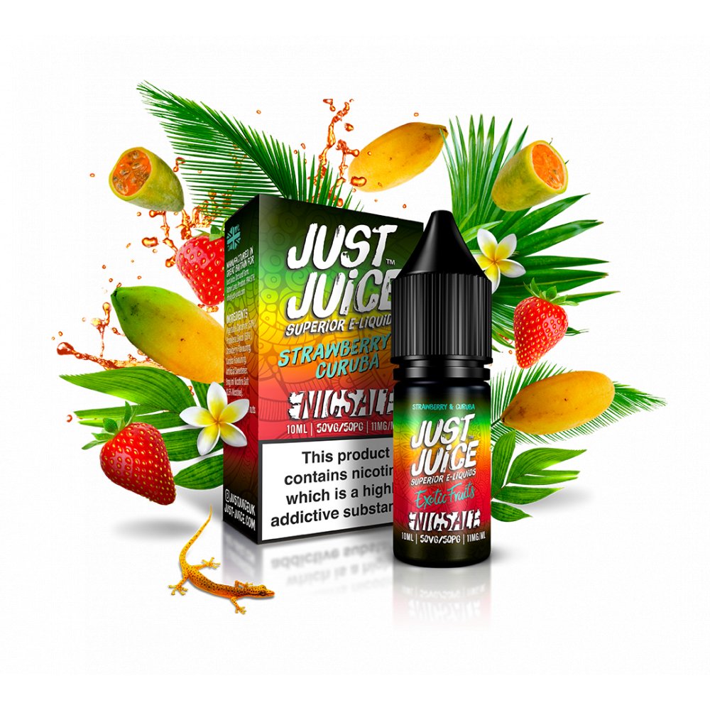 Just Juice Exotic Fruits - Nic Salt - Strawberry &amp; Curuba 10ml - Just Juice Exotic Fruits - Nic Salt - Strawberry &amp; Curuba 10ml - Vape Fast UK
