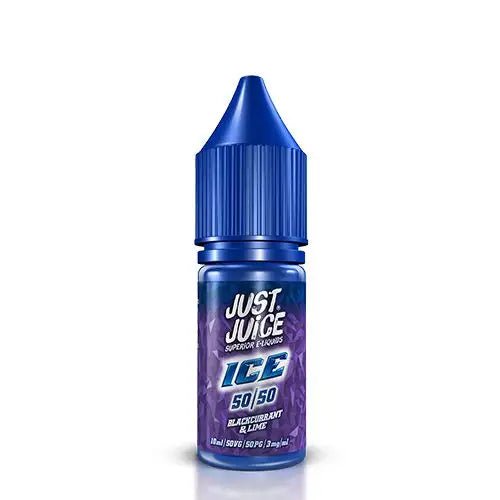 Just Juice Ice Blackcurrant &amp; Lime E - Liquid 10ml - Just Juice Ice Blackcurrant &amp; Lime E - Liquid 10ml - Vape Fast UK