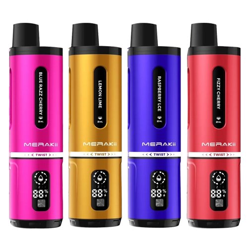 Merakii 3000 Disposable Vape 4 in 1 Pod System Kit - Box of 5 - Merakii 3000 Disposable Vape 4 in 1 Pod System Kit - Box of 5 - Vape Fast UK