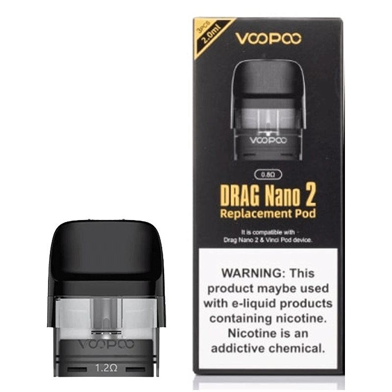 VooPoo Drag Nano 2 Replacement Pod - VooPoo Drag Nano 2 Replacement Pod - Vape Fast UK