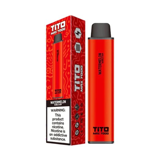 Watermelon Bubble Gum Tito Max 7000 Disposable Device - Watermelon Bubble Gum Tito Max 7000 Disposable Device - Vape Fast UK