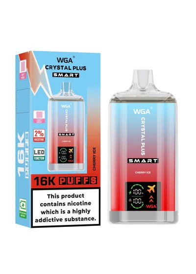 WGA Crystal Plus Smart 16000 + Puffs Disposable Vape - Box of 10 - WGA Crystal Plus Smart 16000 + Puffs Disposable Vape - Box of 10 - Vape Fast UK