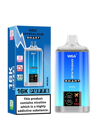 WGA Crystal Plus Smart 16000 + Puffs Disposable Vape - Box of 10 - WGA Crystal Plus Smart 16000 + Puffs Disposable Vape - Box of 10 - Vape Fast UK