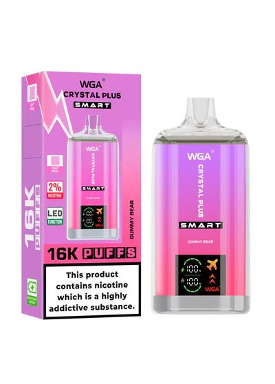 WGA Crystal Plus Smart 16000 + Puffs Disposable Vape - Box of 10 - WGA Crystal Plus Smart 16000 + Puffs Disposable Vape - Box of 10 - Vape Fast UK