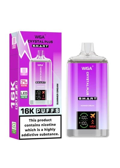 WGA Crystal Plus Smart 16000 + Puffs Disposable Vape - Box of 10 - WGA Crystal Plus Smart 16000 + Puffs Disposable Vape - Box of 10 - Vape Fast UK