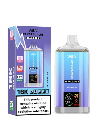 WGA Crystal Plus Smart 16000 + Puffs Disposable Vape - Box of 10 - WGA Crystal Plus Smart 16000 + Puffs Disposable Vape - Box of 10 - Vape Fast UK