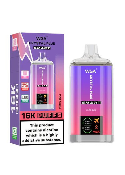 WGA Crystal Plus Smart 16000 + Puffs Disposable Vape - Box of 10 - WGA Crystal Plus Smart 16000 + Puffs Disposable Vape - Box of 10 - Vape Fast UK