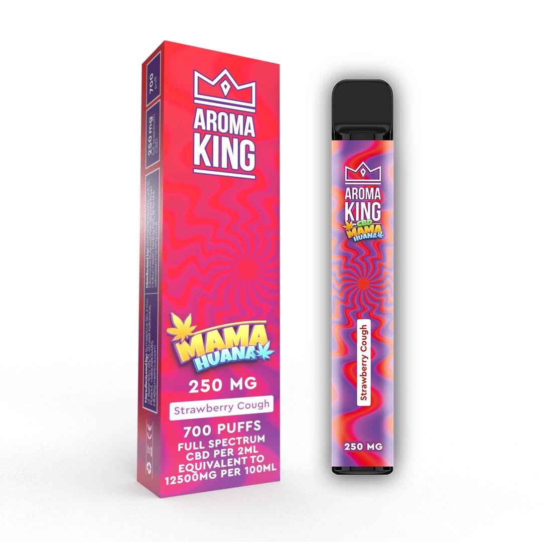 Strawberry Cough Aroma King CBD Mama Huana Disposable Vape Bar