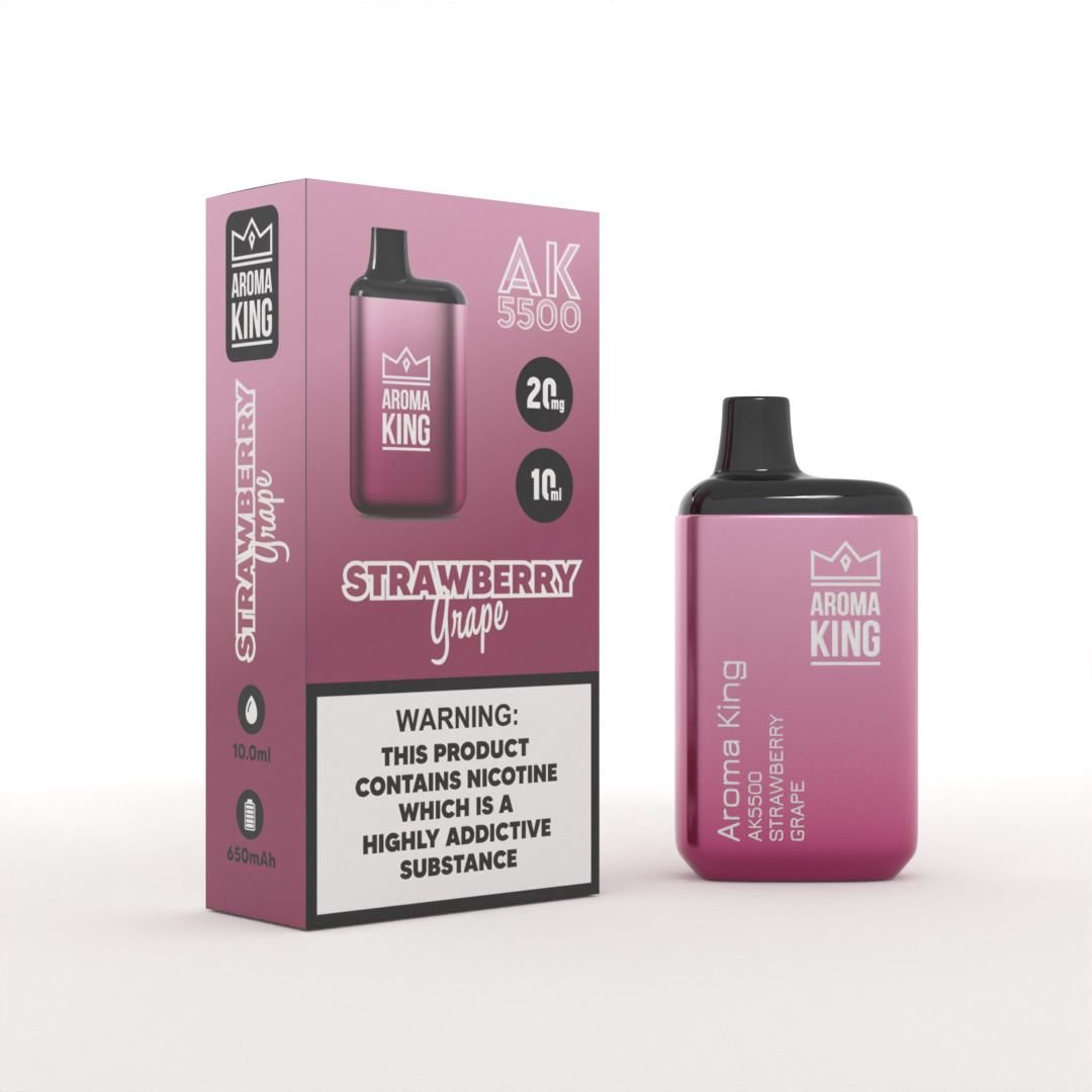 Strawberry Grape Aroma King 5500 Metallic Disposable Vape Device