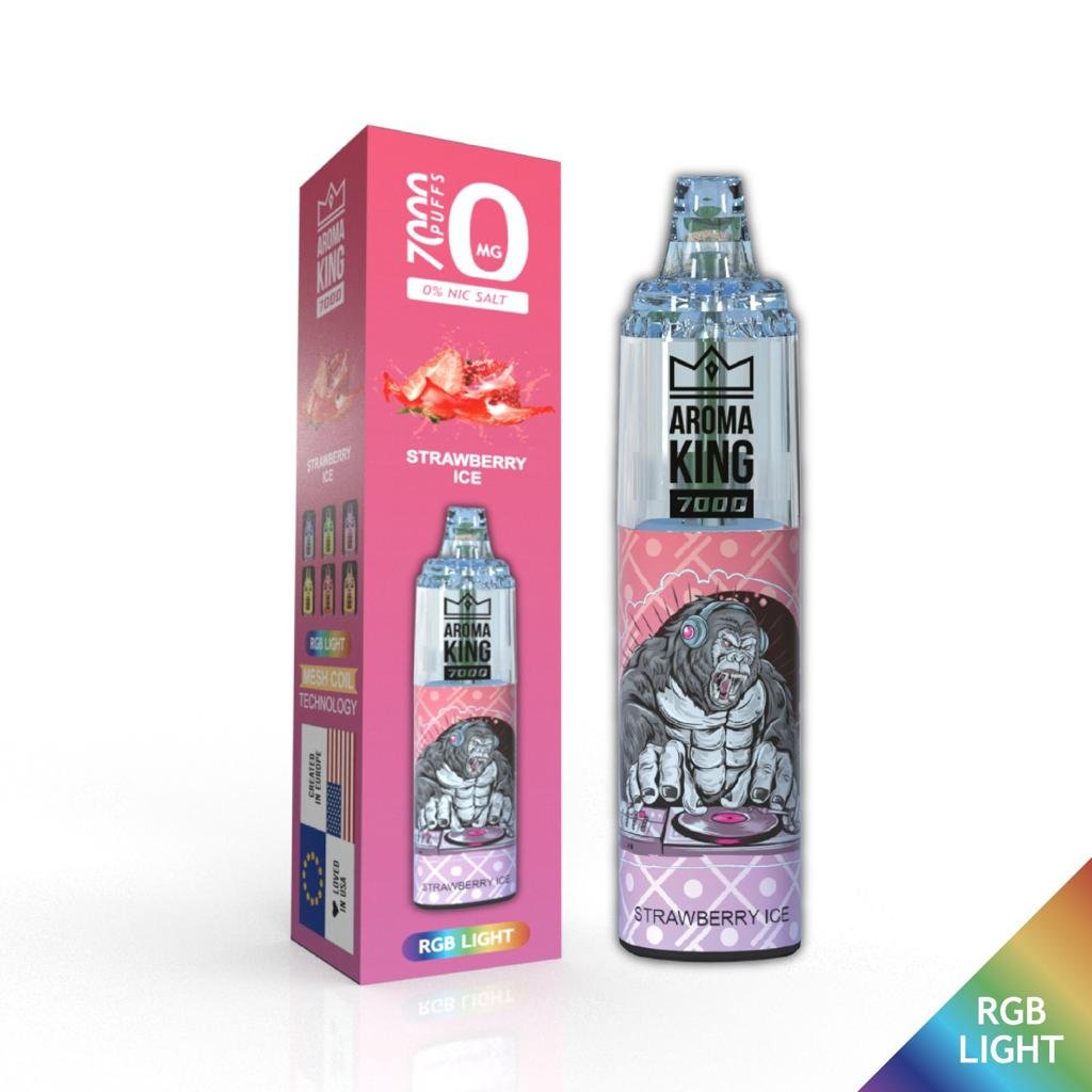 Strawberry Ice Aroma King 7000 Disposable Device Kit