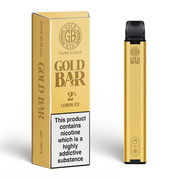 Lemon Ice Gold Bar 600 Disposable Vape Device