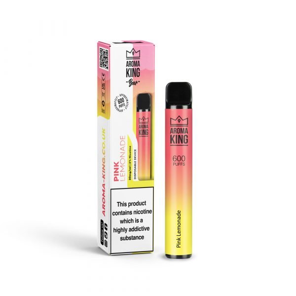 Buy Pink Lemonade Aroma King Disposable Vape Pod Kit 600 Puffs