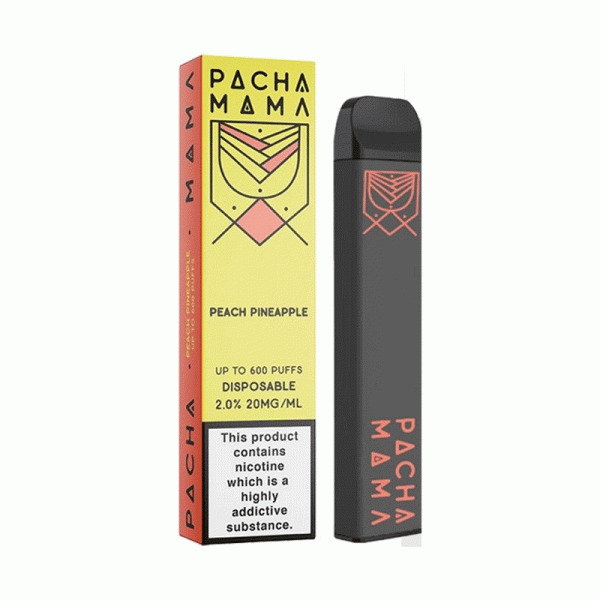 Buy Peach Pineapple Pacha Mama Disposable Vape Pod Kit 600 Puffs