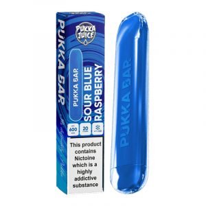 Buy Sour Blue Raspberry Pukka Bar Disposable Vape 600 Puffs
