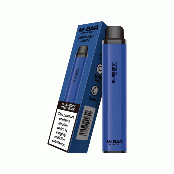 Buy Blueberry Raspberry M Bar Extra Puff 3500 Disposable Device