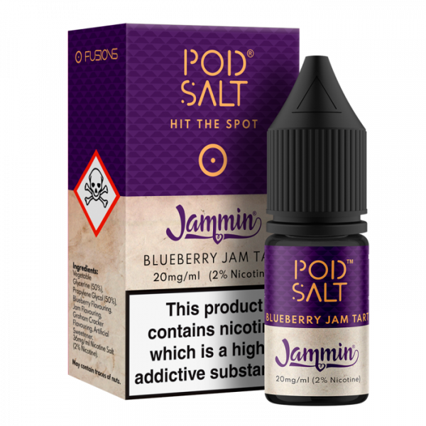 Pod Salt Blueberry Jam Tart Jammin Nic Salt E-Liquid 10ml