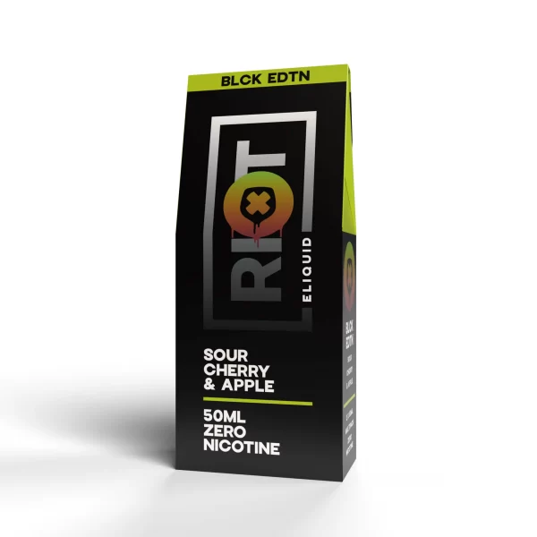 Buy Riot Squad Black Edition Sour Cherry & Apple Short Fill E Liquid 50ml