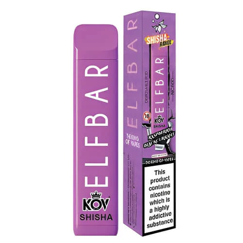 Buy Elf Bar Shisha 600 Raspberry Blackcurrant Disposable Pod Vape Device