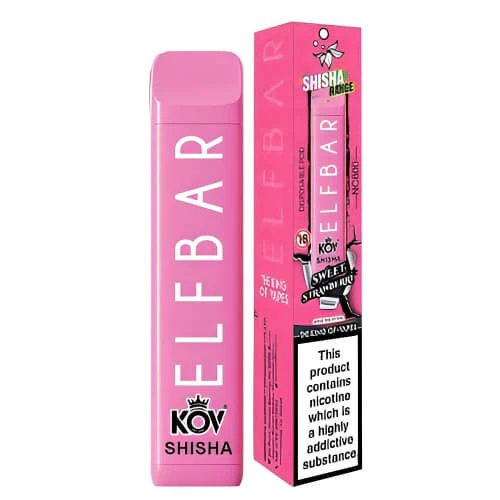 Buy Elf Bar Shisha 600 Sweet Strawberry Disposable Pod Vape Device