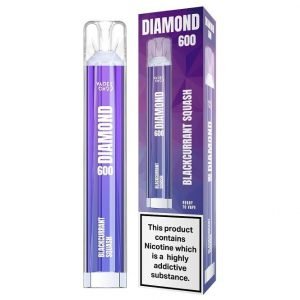 Vapes Bars Diamond 600 Blackcurrant Squash Disposable Vape Pen