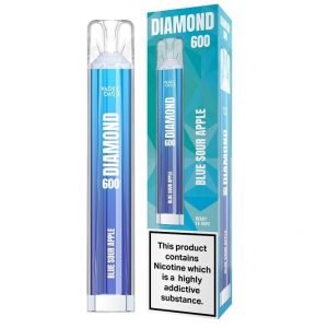 Vapes Bars Diamond 600 Blue Sour Apple Disposable Vape Pen