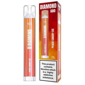 Vapes Bars Diamond 600 Peach Canary Ice Disposable Vape Pen