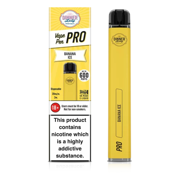 Buy Banana Ice Dinner Lady Vape Pen Pro 600 Disposable Pod Kit