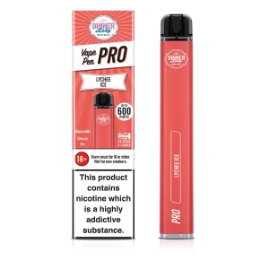 Buy Lychee Ice Dinner Lady Vape Pen Pro 600 Disposable Pod Kit