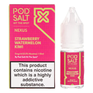 Strawberry Watermelon Kiwi Nexus Pod Salt Nic Salt E liquid 10x10ml