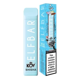 Buy Elf Bar Kov Shisha 600 Blue Razz Disposable Pod Vape Device